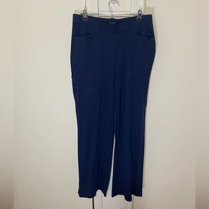 Ashley Stewart blue wide leg trousers size 14 tall